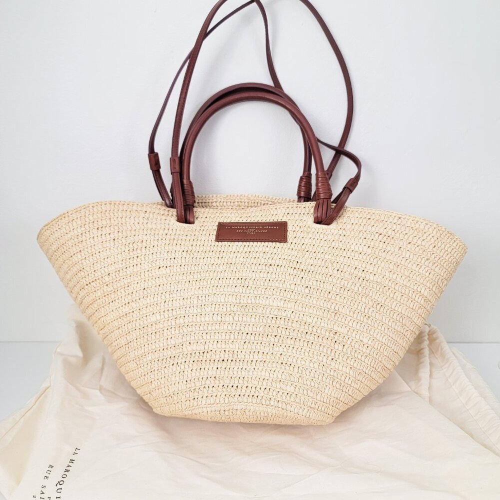 Sezane Justine Basket Bag in Natural Raffia - Picture 2 of 11